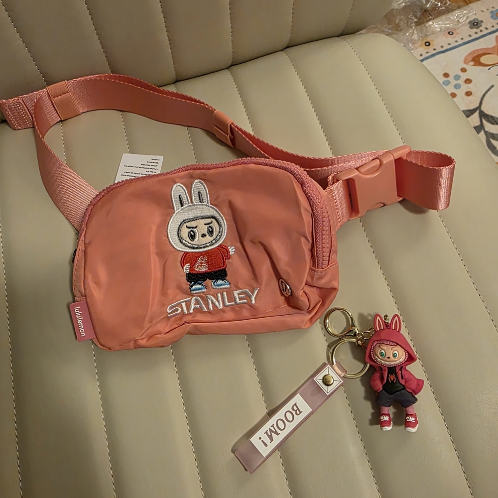 Lululemon Labubu Fanny Pack  With Labubu Keychain